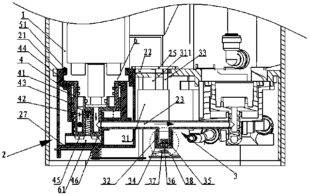 Water machine automatic in filter element popping and water way switching