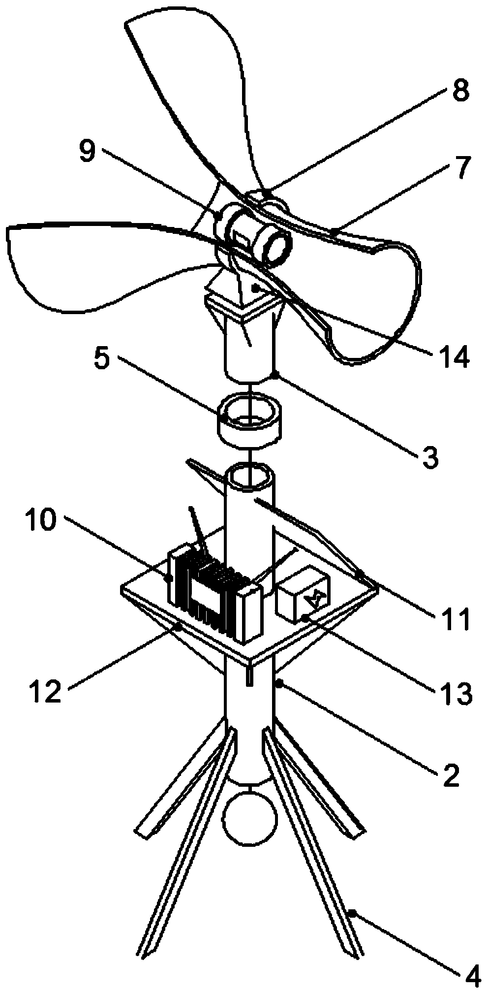 Distributed forest fire early warning device, system and application