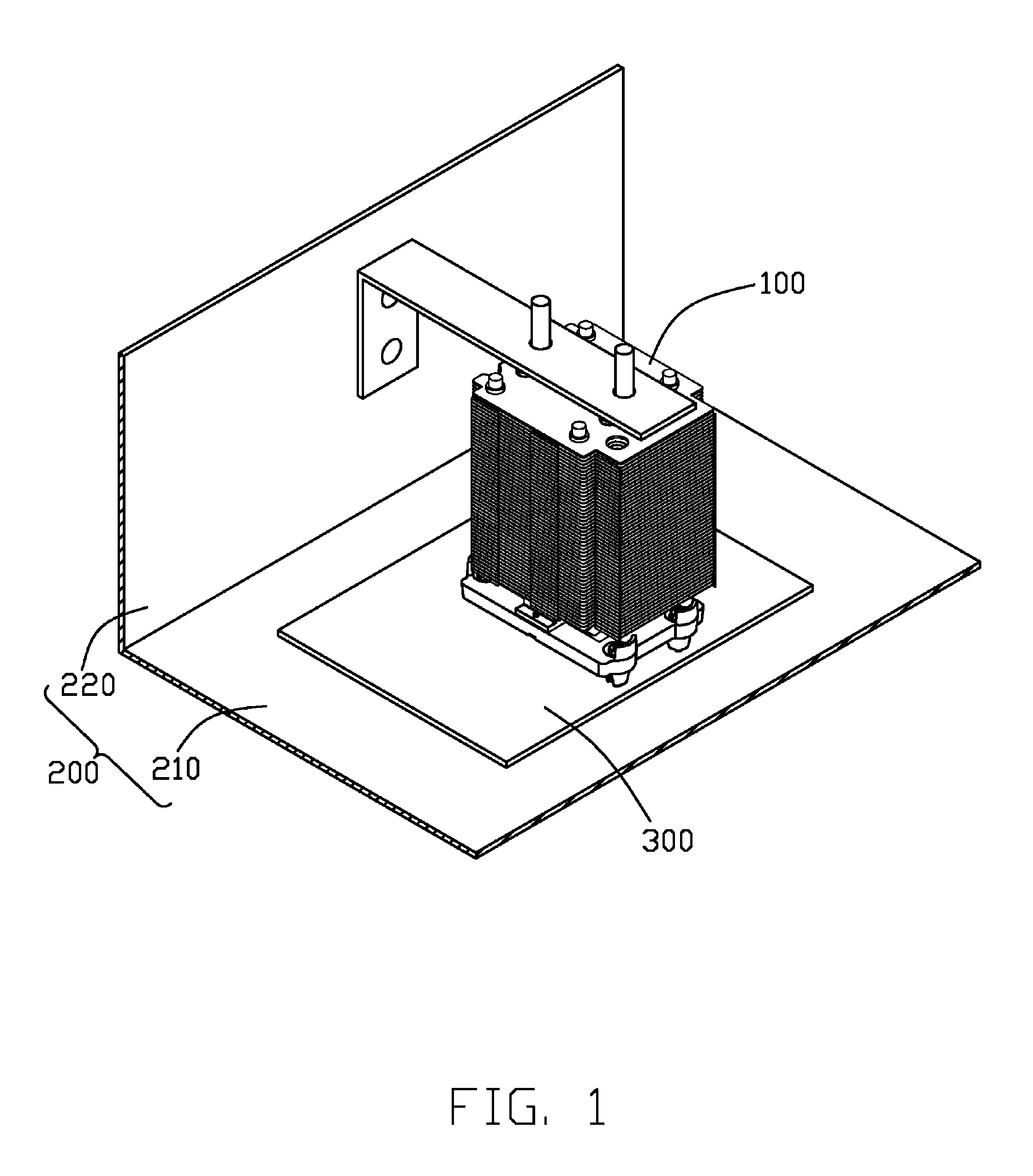 Electronic system with a heat sink assembly