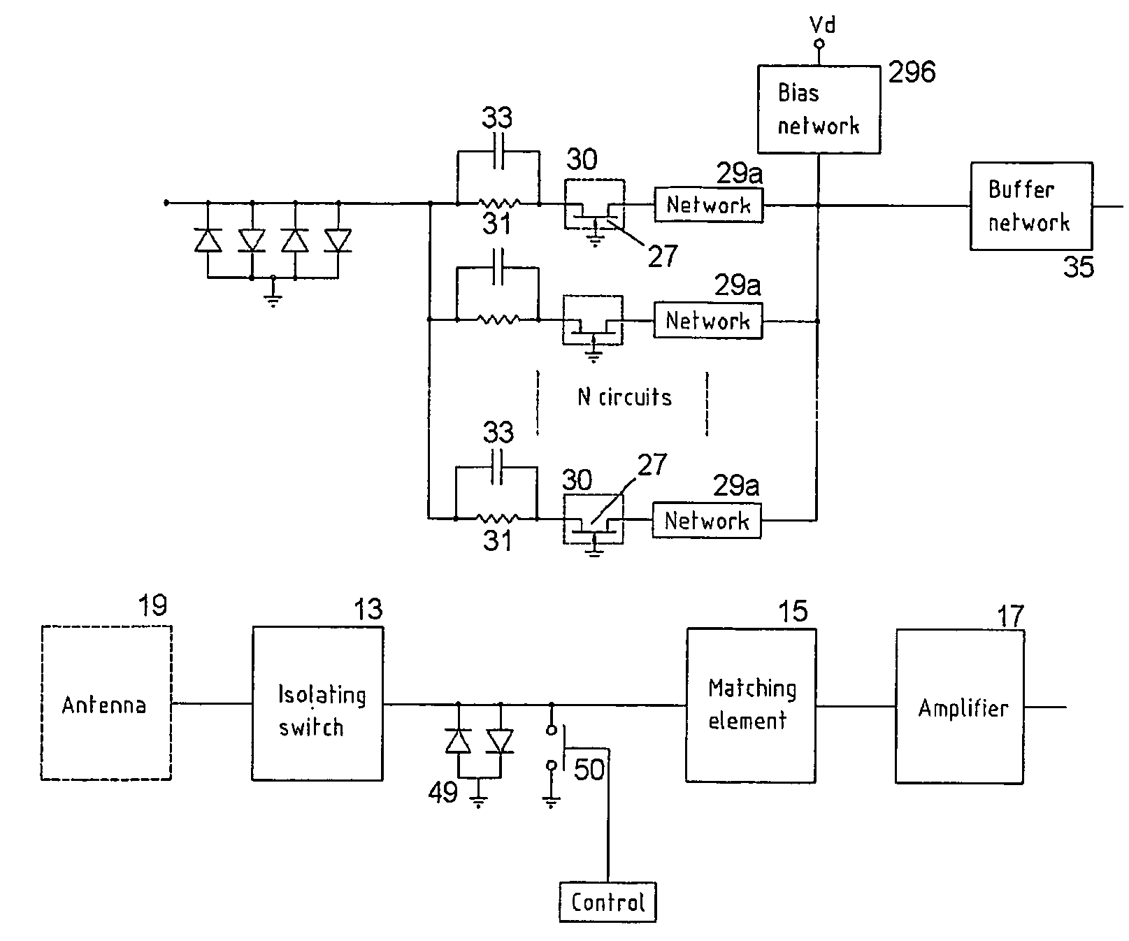 Receive system for high q antennas in nqr and a method of detecting substances