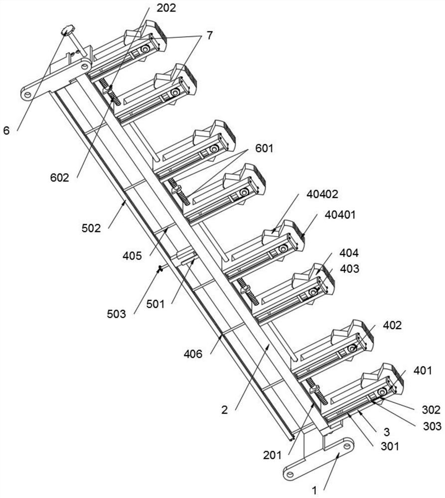 Multifunctional multi-station clamping jaw structure for automobile overhauls