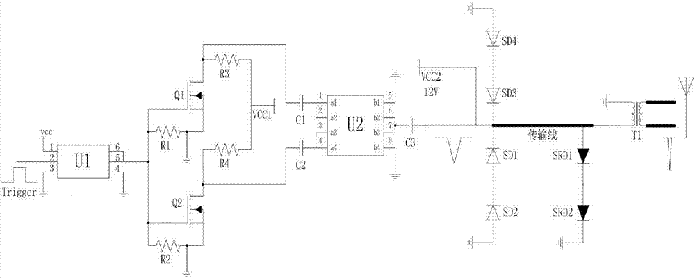 High-amplitude picosecond-level micro-power ultra-wideband radar detection system