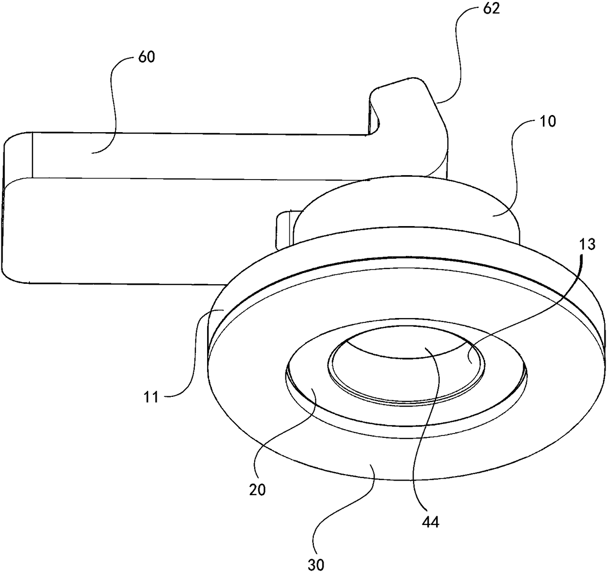 Positioning device capable of fastening teaching instrument on vertical surface and using method of positioning device