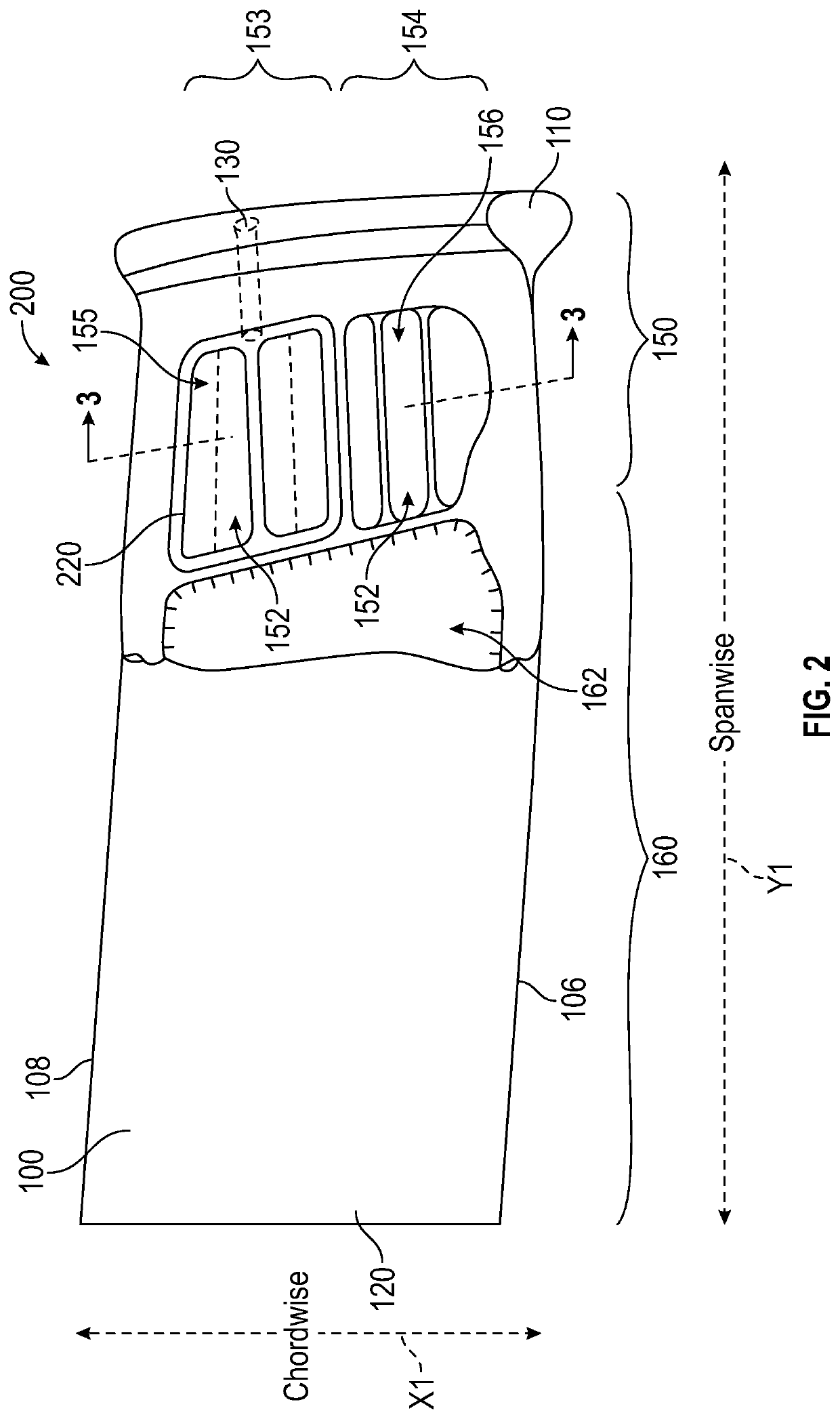 Hollow fan blade constrained layer damper