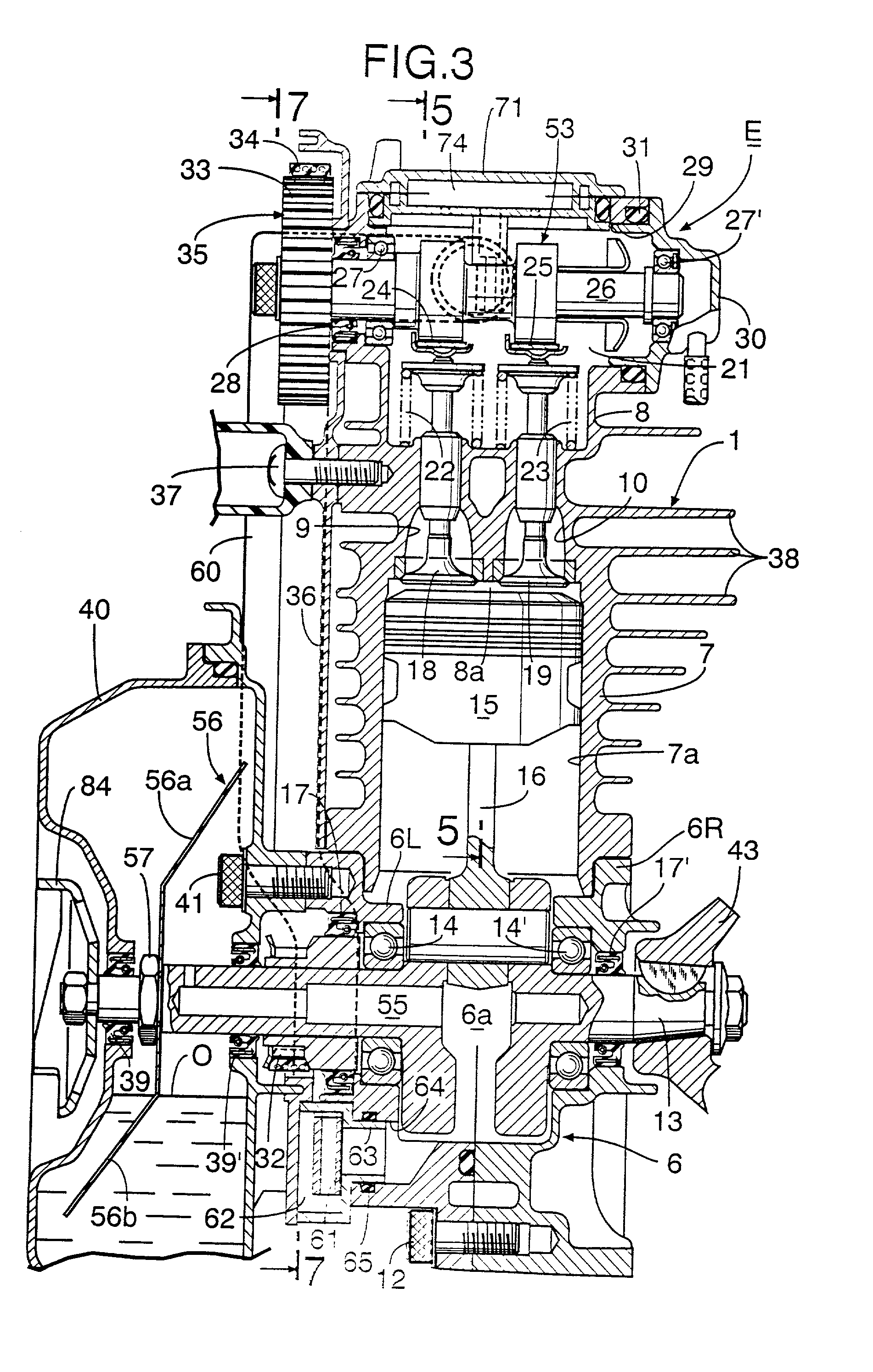 Handheld type four-cycle engine