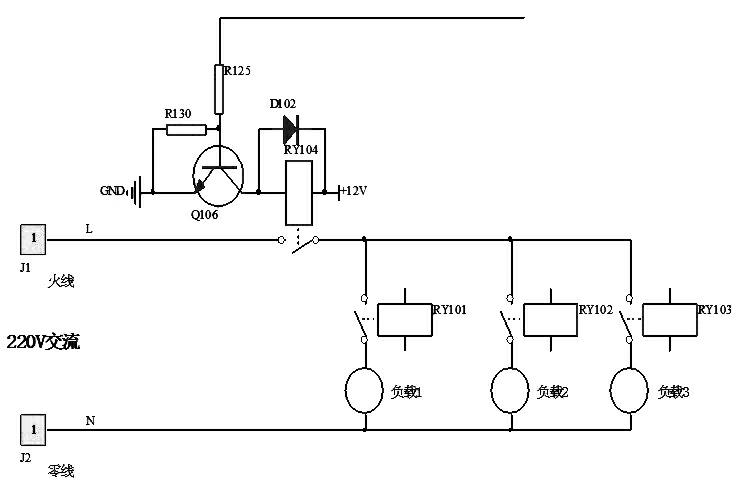 Null-live wire circuit protection method and circuit as well as device using relay