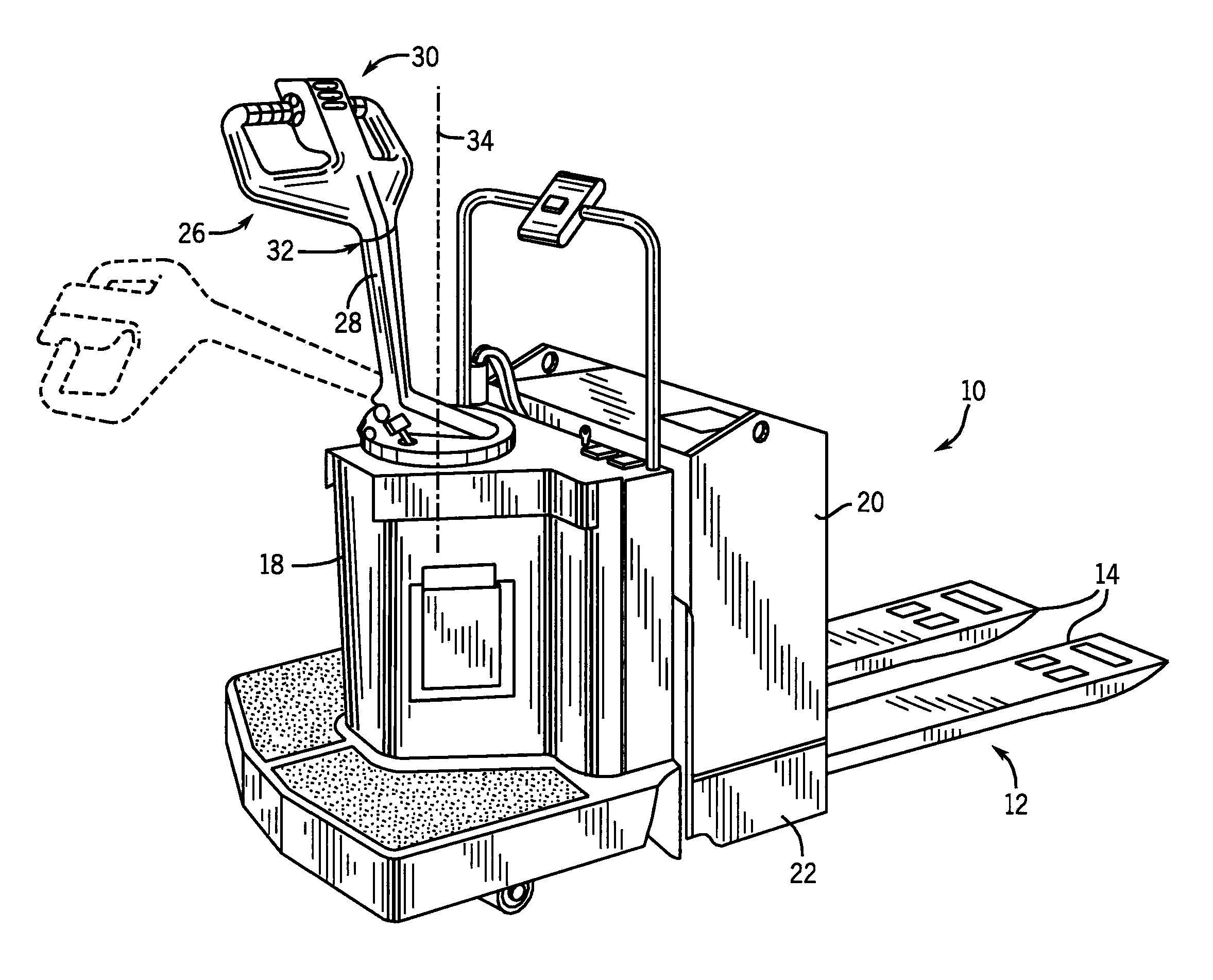 Self-centering, torque-sensing joint assembly for a pallet truck power steering system