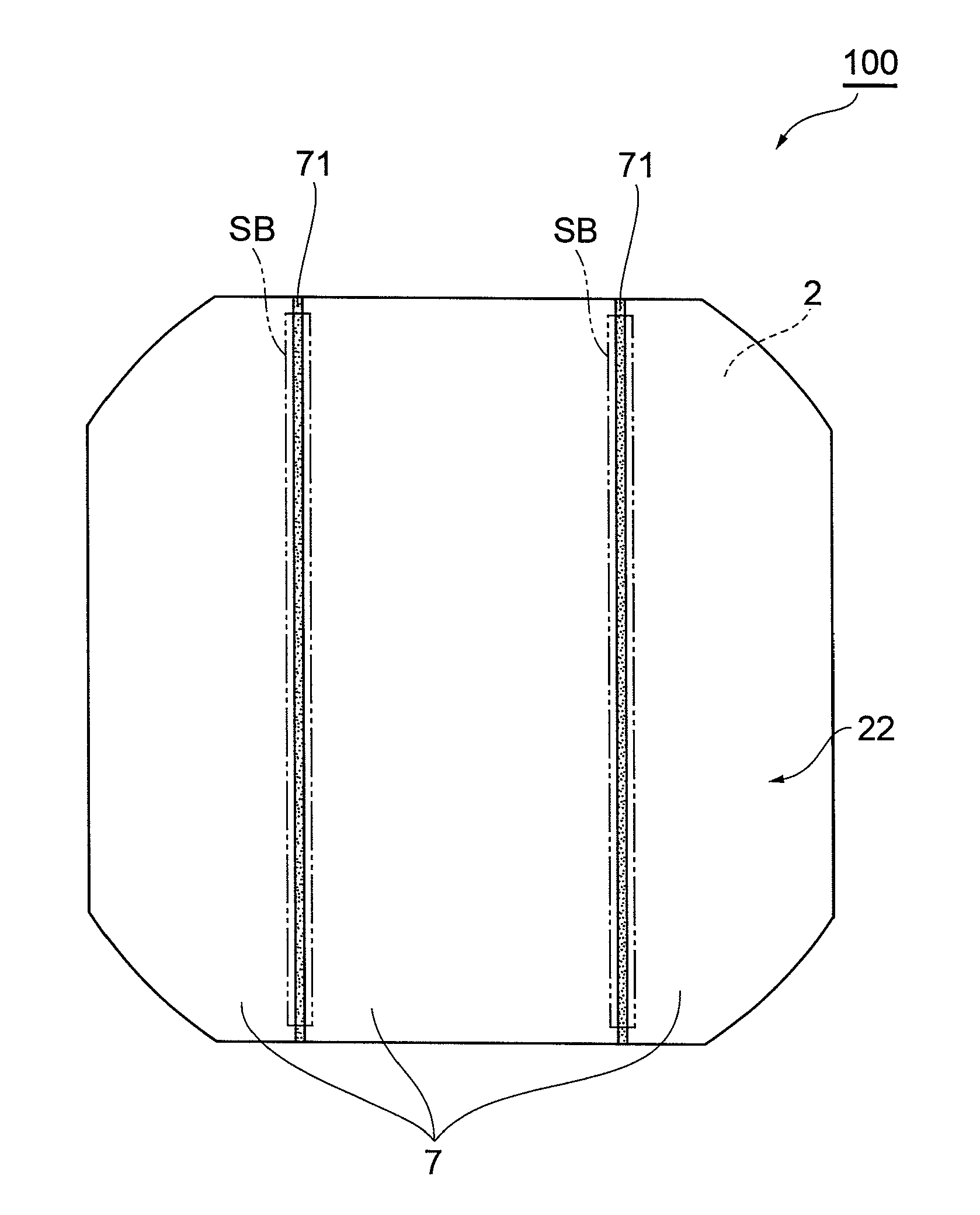 Solar battery cell, solar battery module and method of making solar battery module