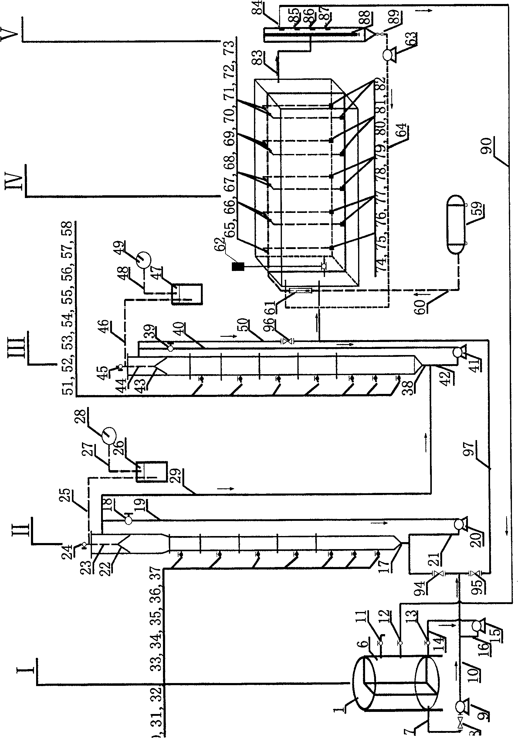 Short-path deep biological denitrogenation method for city garbage percolate