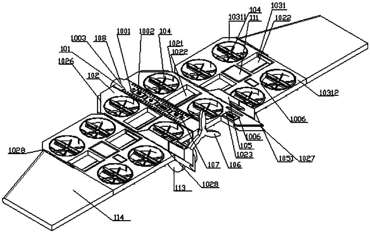 Rear-single-propeller-type complex-wing freight transportation aircraft with complex type ailerons and additional wings