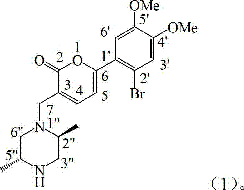 Application of bi-methyl piperazinyl pyranone in preparation of fungal infection resisting drugs