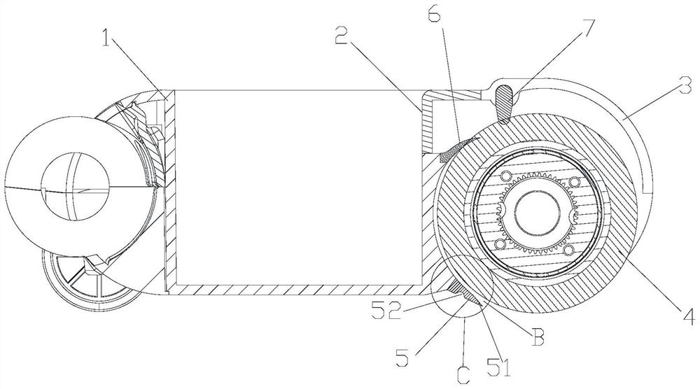 Cleaning head structure for cleaning equipment