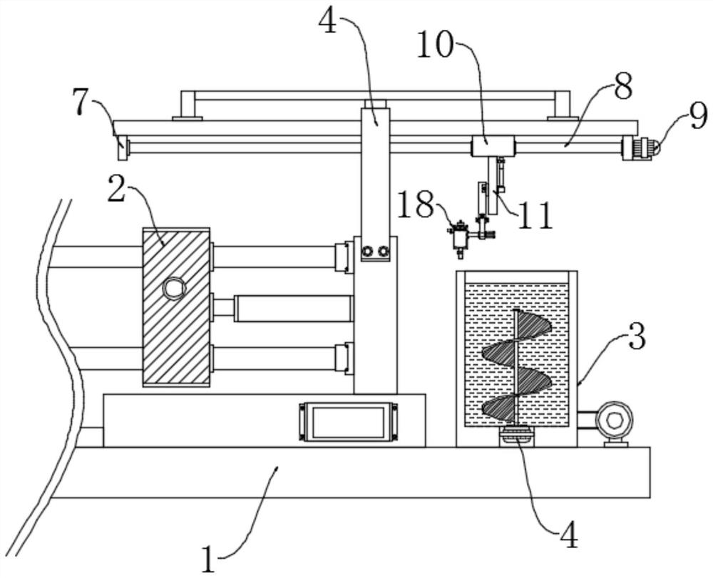 Die-casting machine with automatic feeding function and using method thereof