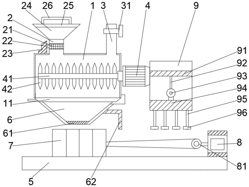 Production and processing device for concrete blocks