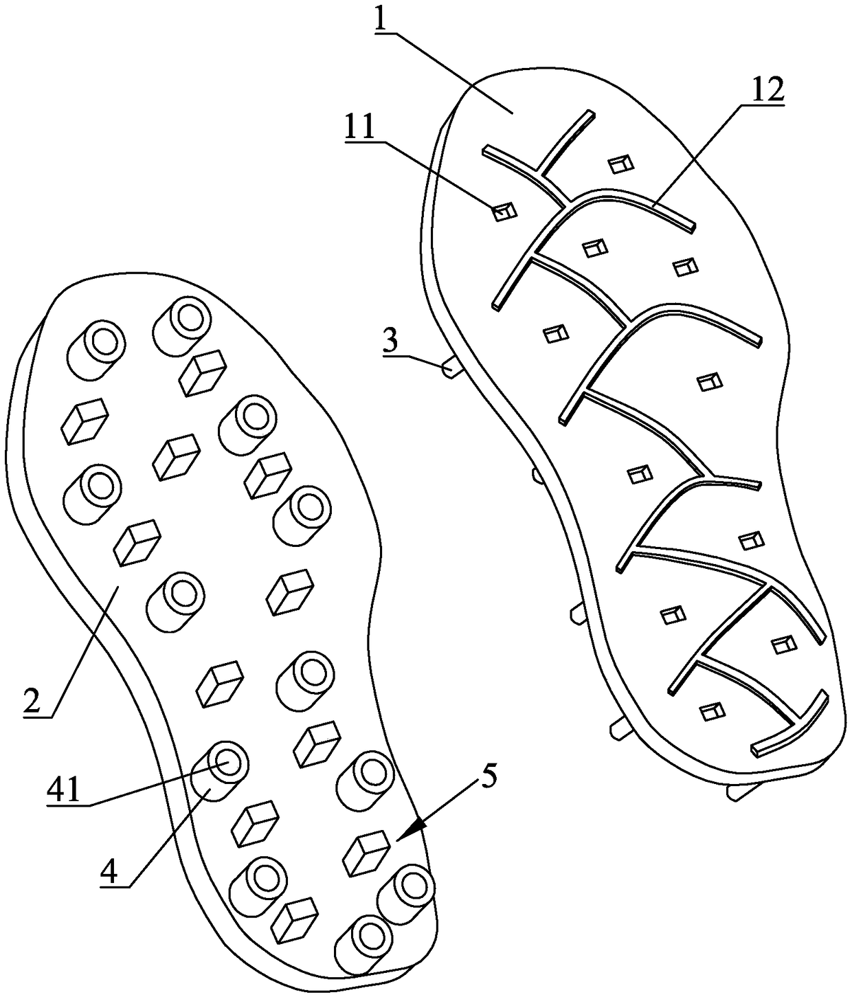 Shock-absorbing insole with health care function