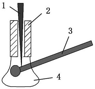 Hollow tungsten electrode arc coaxial laser composite wire filling welding method