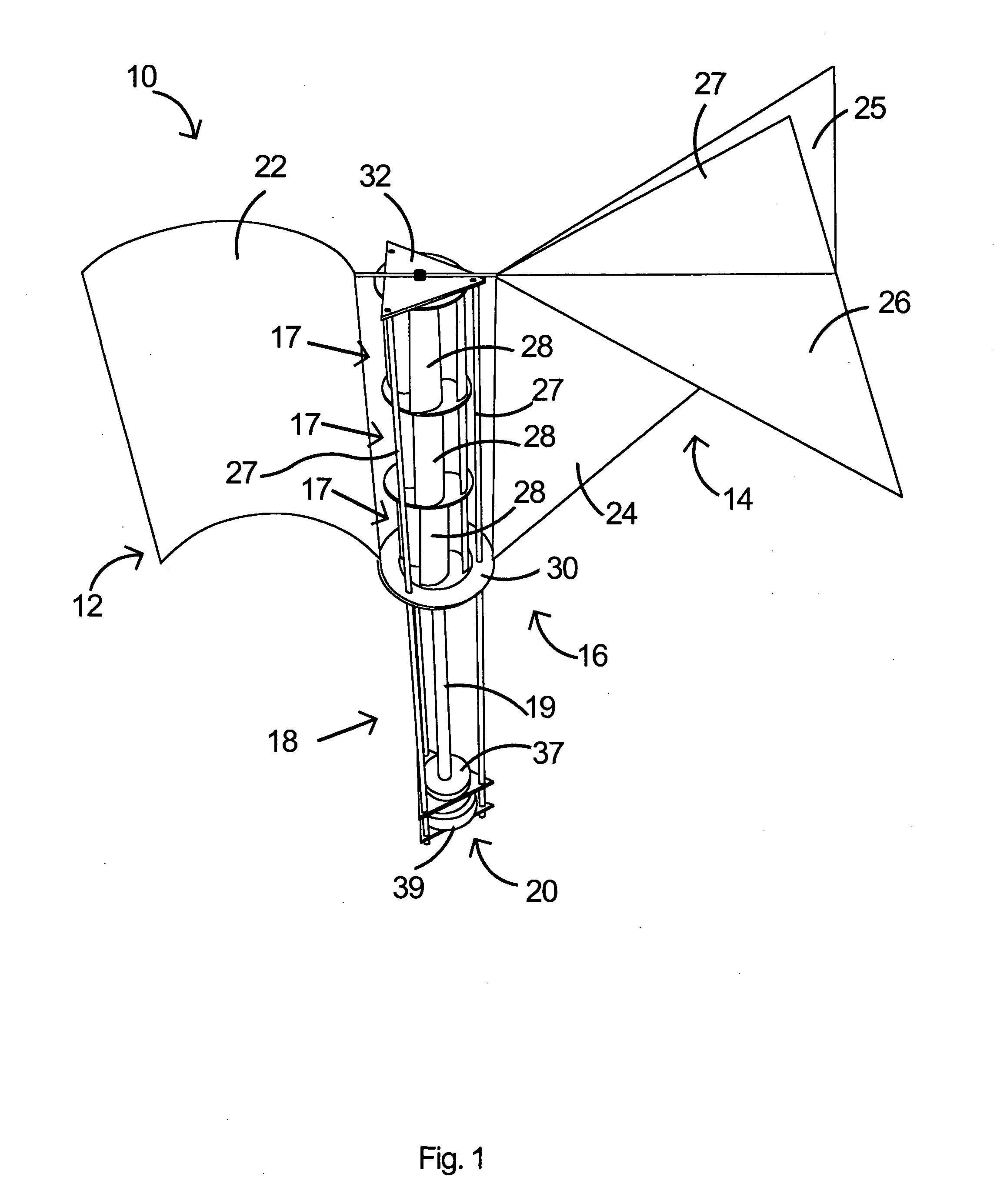 Multi-Axis Wind Turbine With Power Concentrator Sail