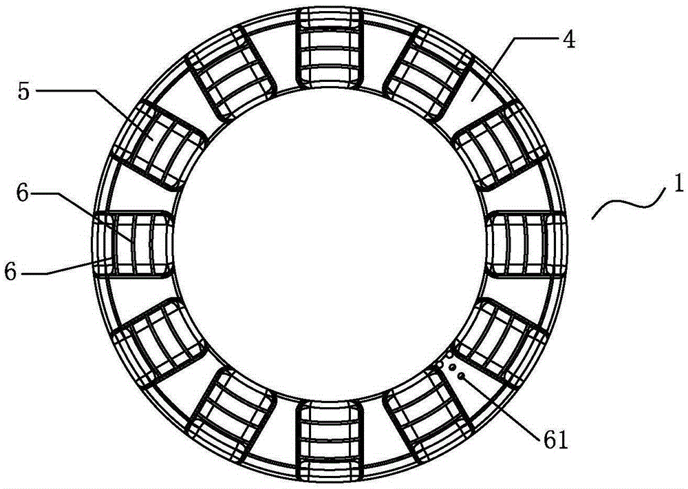 Annular direct-injection burner cap for burner and tool