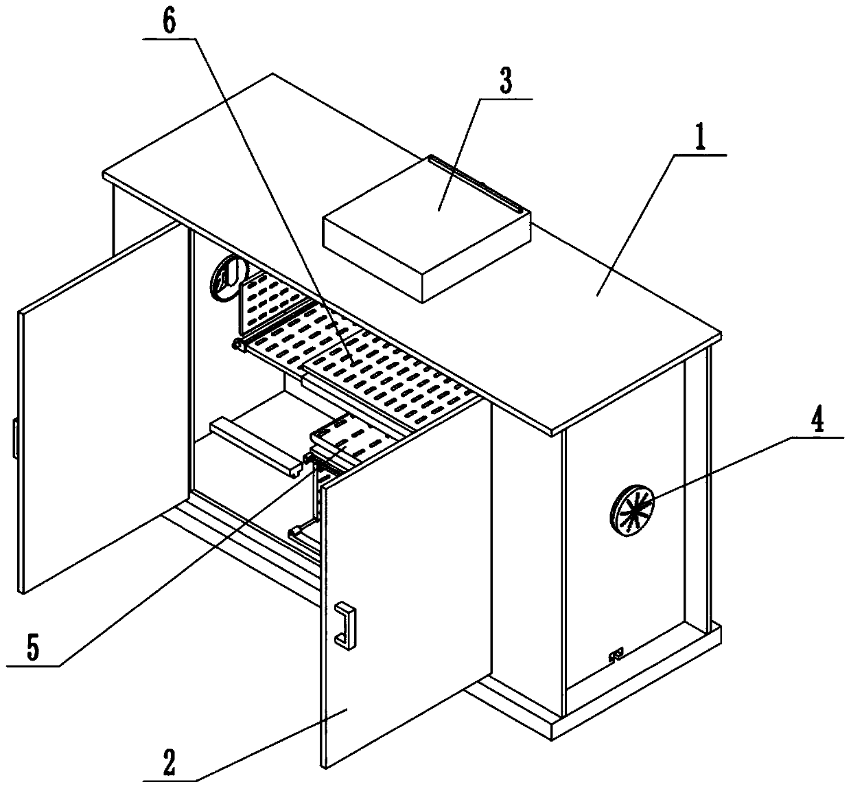 Dust-proof ventilation power control cabinet