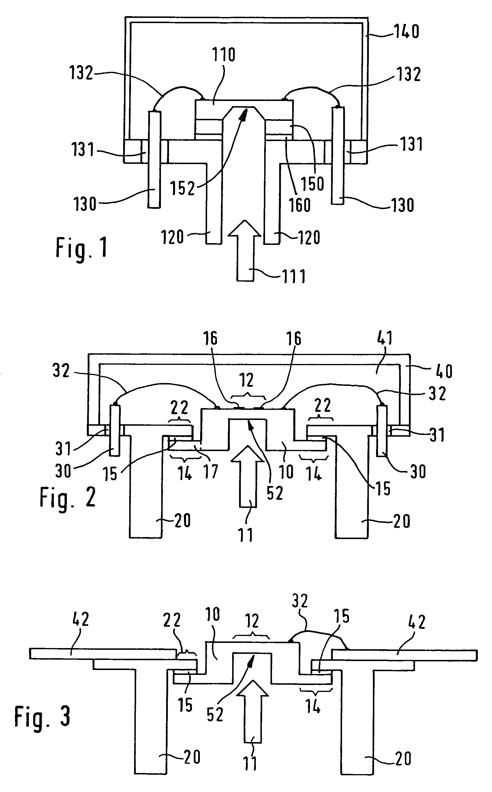 Pressure sensor featuring pressure loading of the fastening element