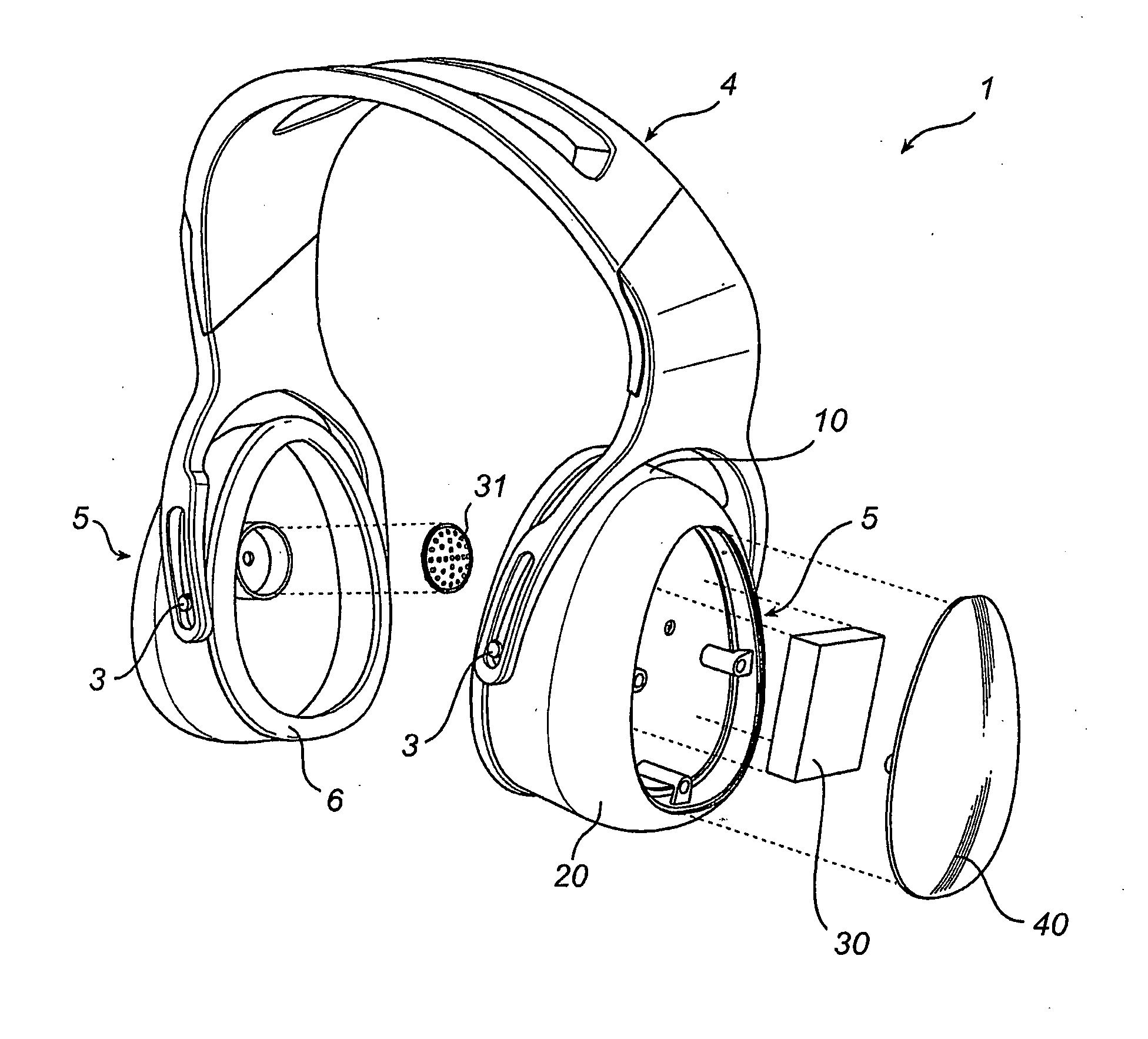 System for forming a hearing protector, ear cup in such a system, and hearing protector formed by such a system