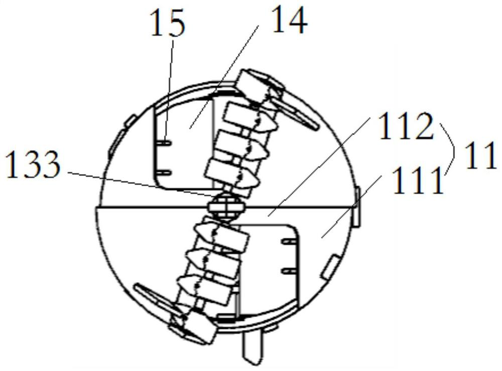 Bottom drilling structure, rotary drilling bucket and rotary drilling rig