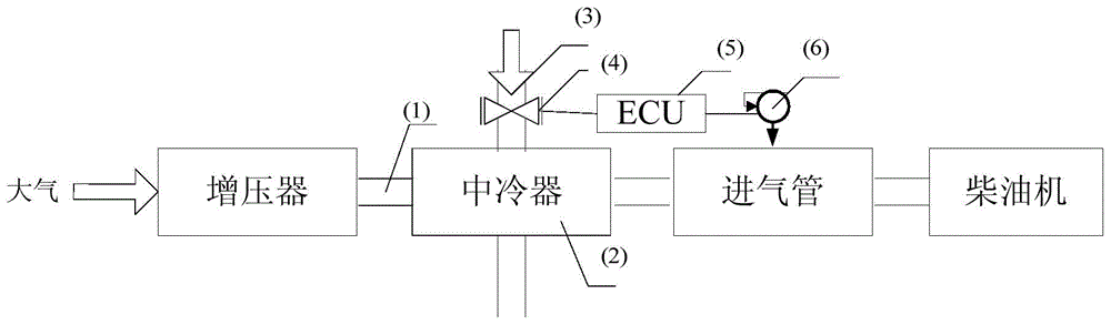 Apparatus for precisely regulating intake temperature by water cooling