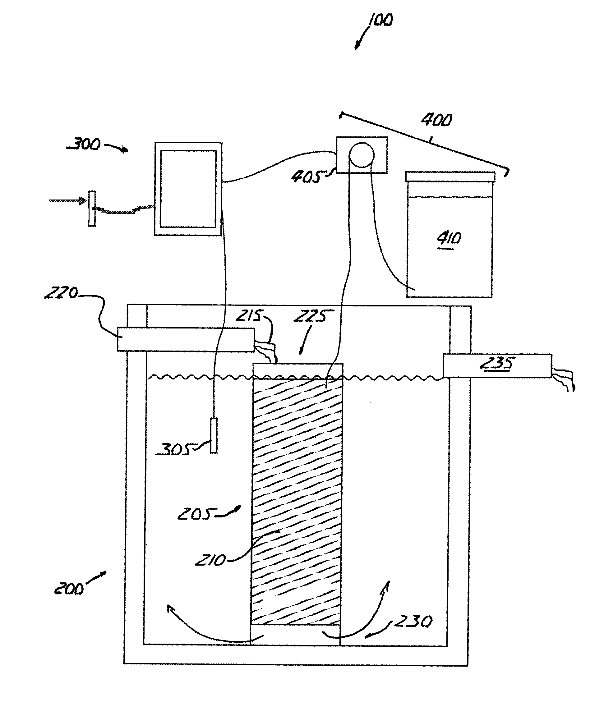 Apparatus for denitrifying wastewater