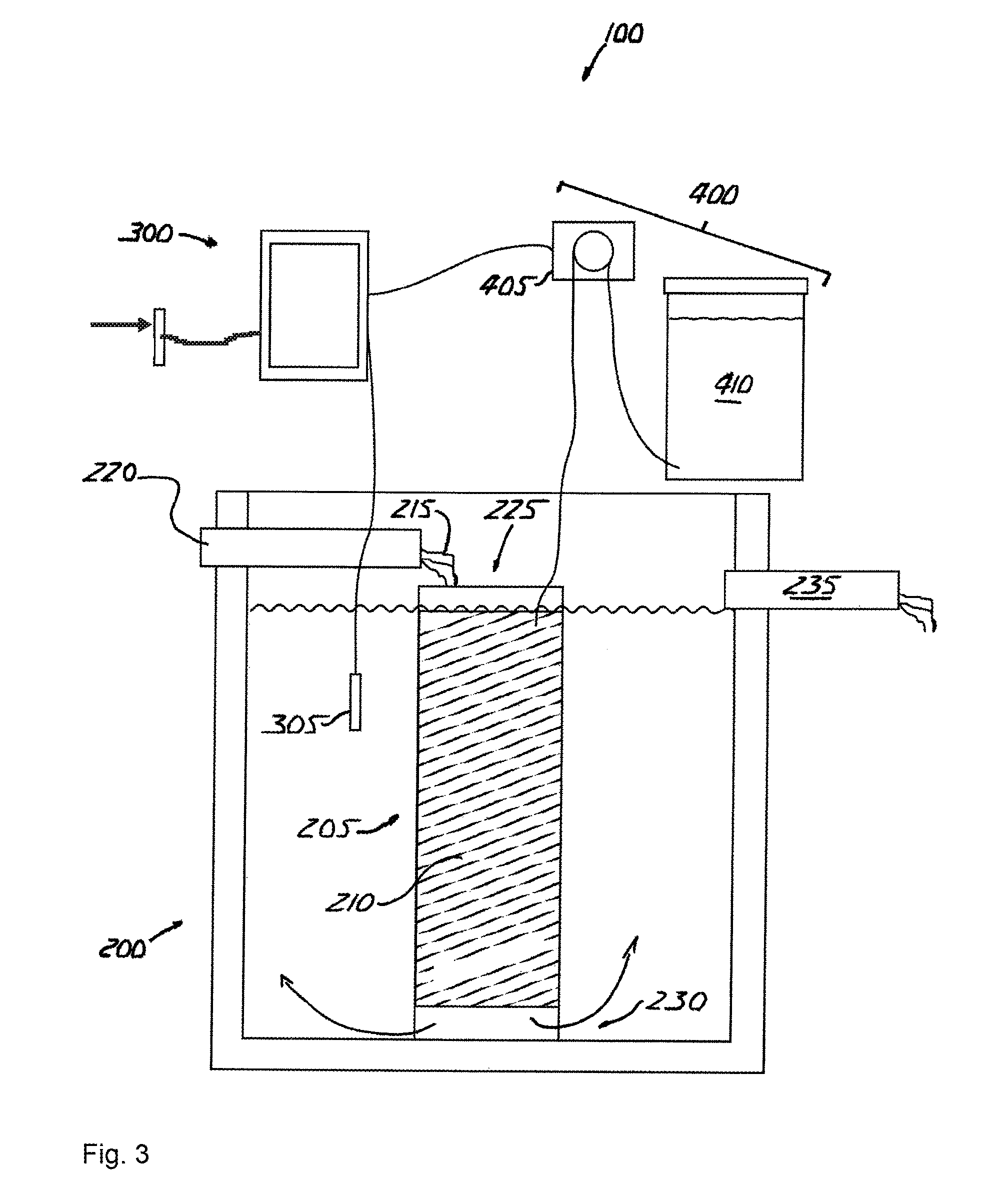 Apparatus for denitrifying wastewater