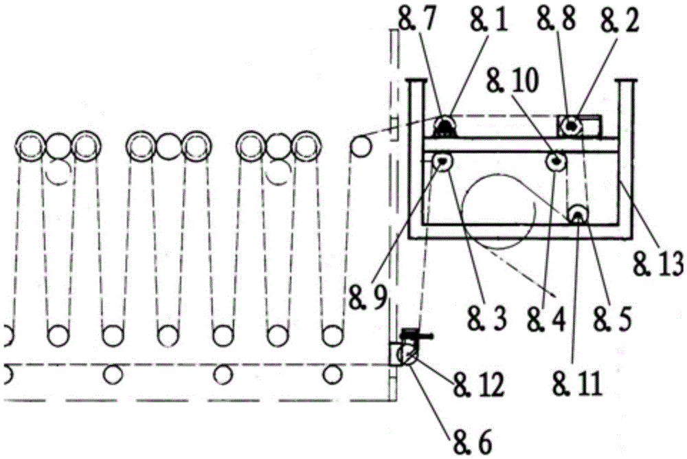 Transmission device for synthetic rubber drying box