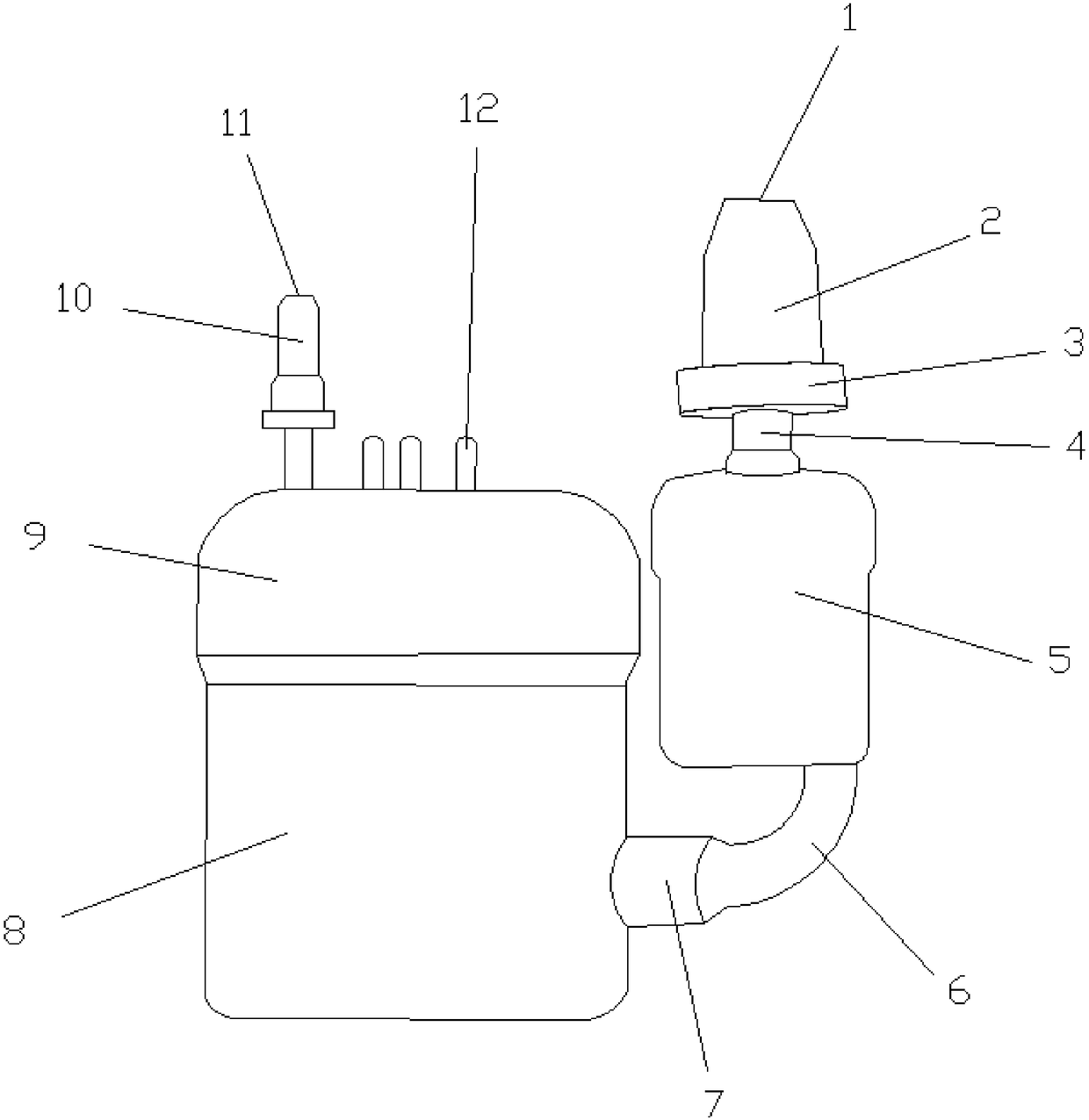 Compressor of air cleaning device