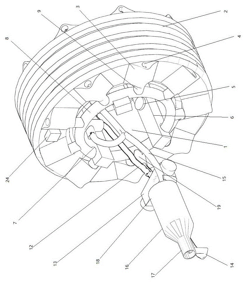 Hydraulic wheel anti-skid device capable of automatically stretching out