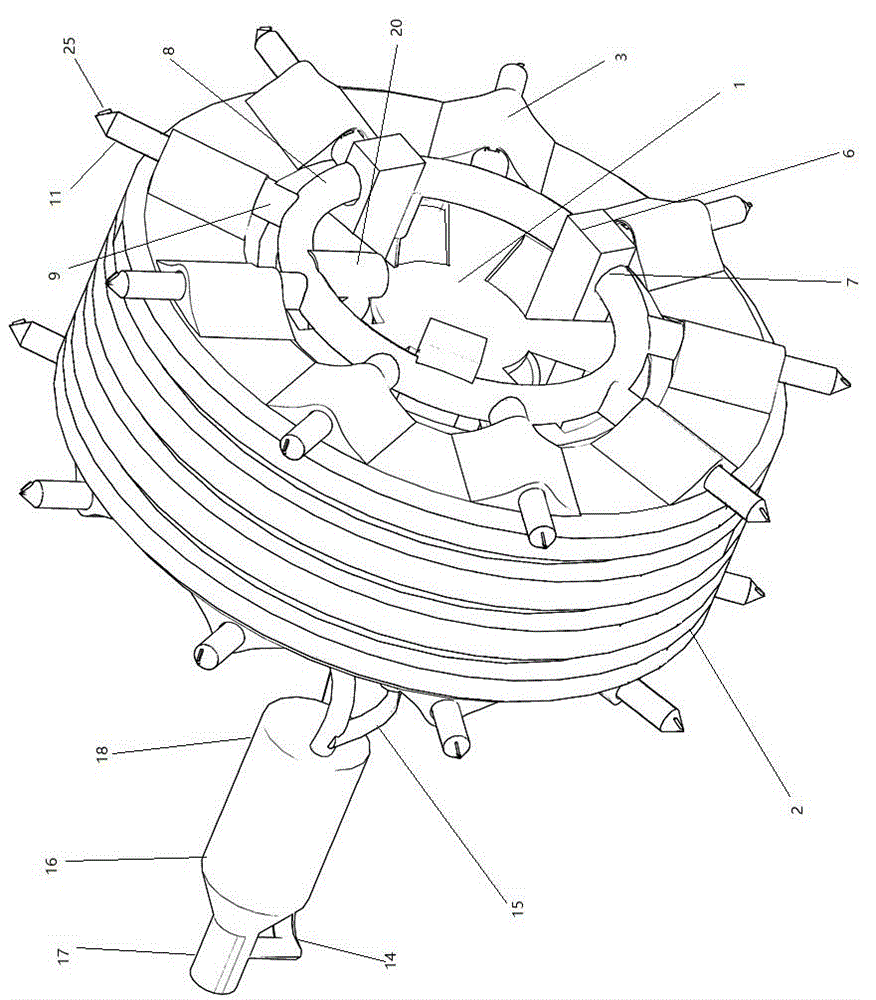 Hydraulic wheel anti-skid device capable of automatically stretching out