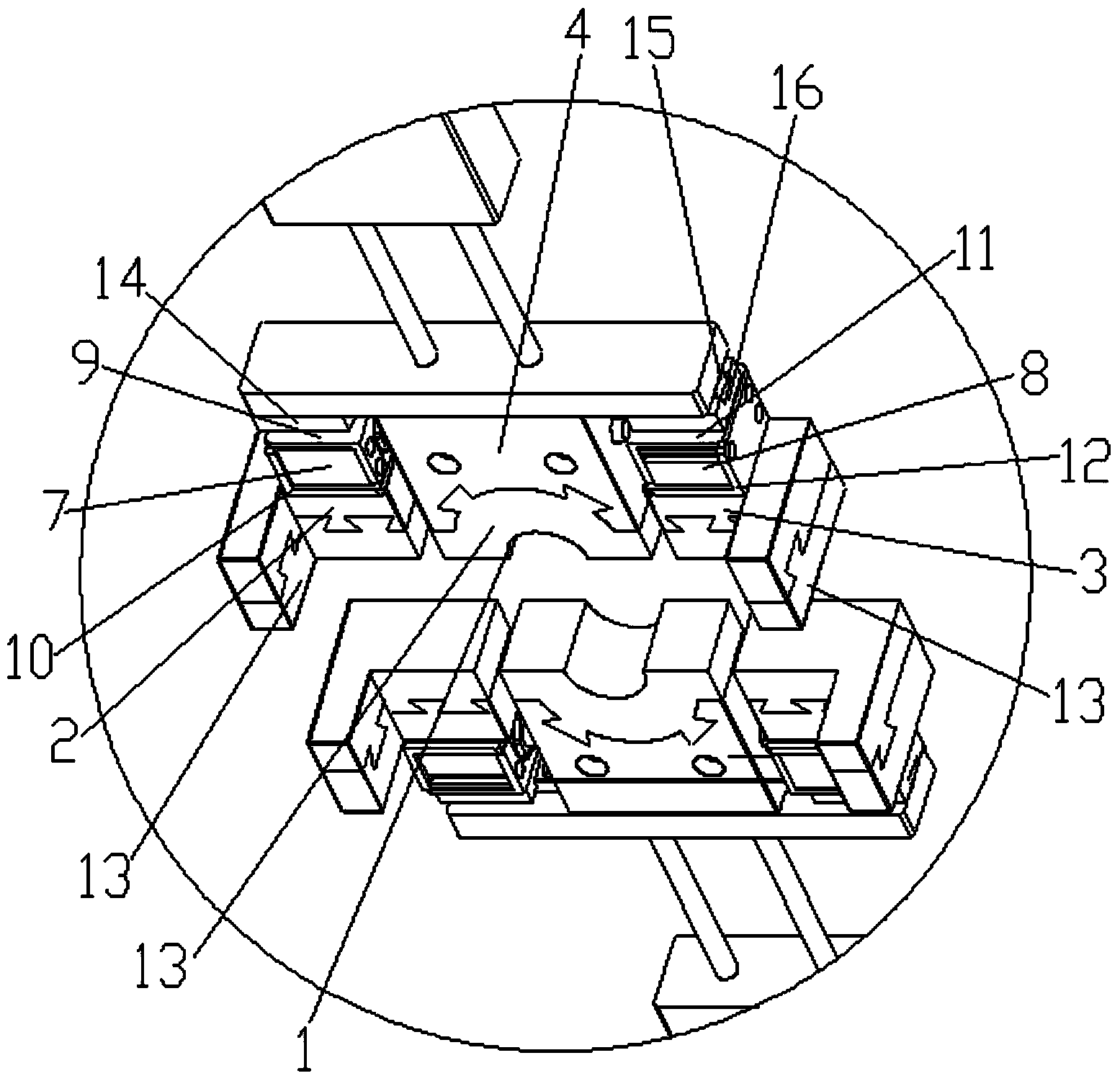 Cut piece seal splitting and integrating clamping device