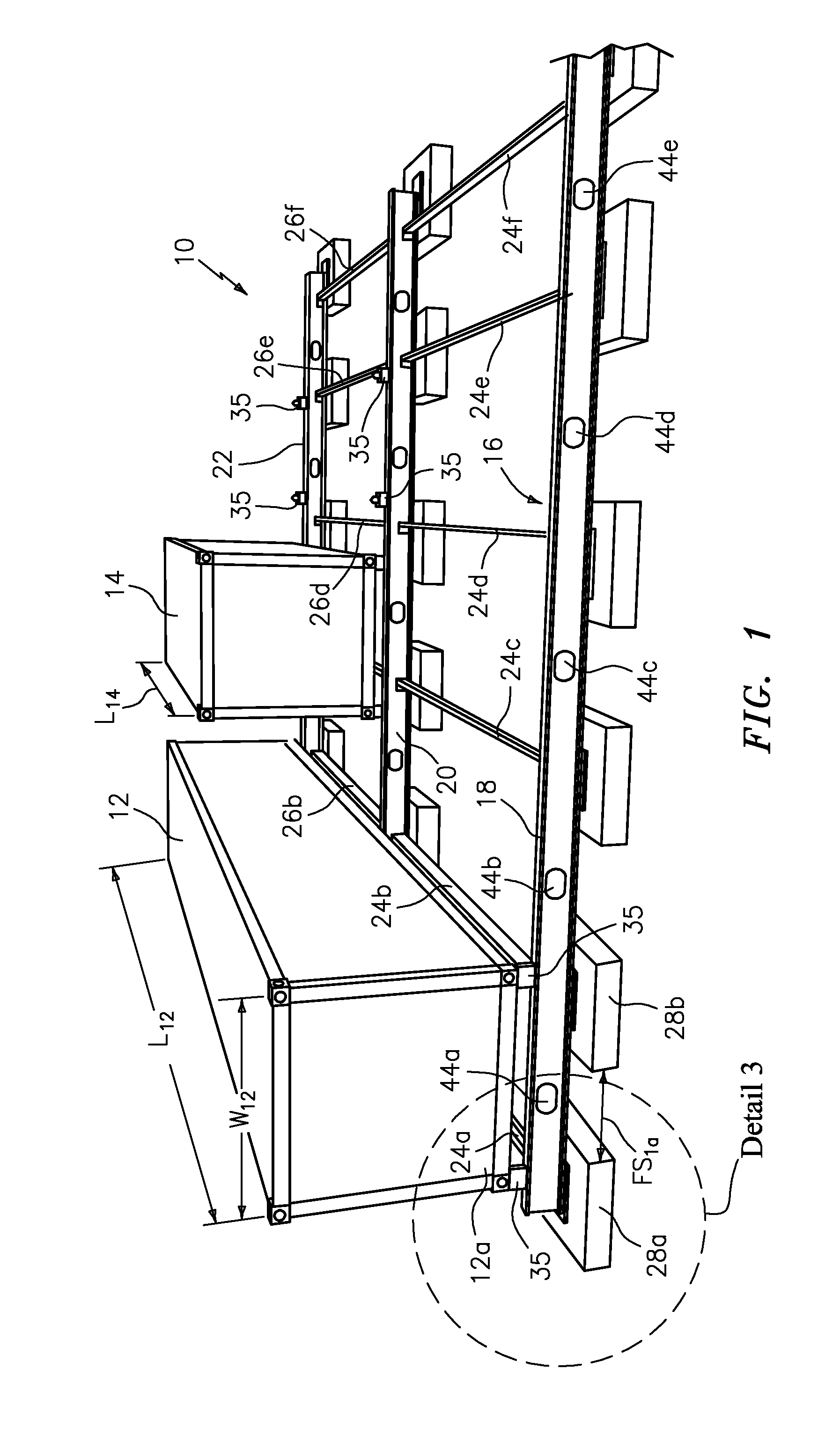 Frames for supporting service cells