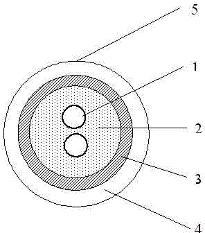 Aerial bare cable utilizing microform sensing optical unit for temperature measurement and strain sensing