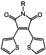 Preparation of multi-stimulating responsive material containing thienyl maleimide by substitution reaction method