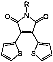 Preparation of multi-stimulating responsive material containing thienyl maleimide by substitution reaction method