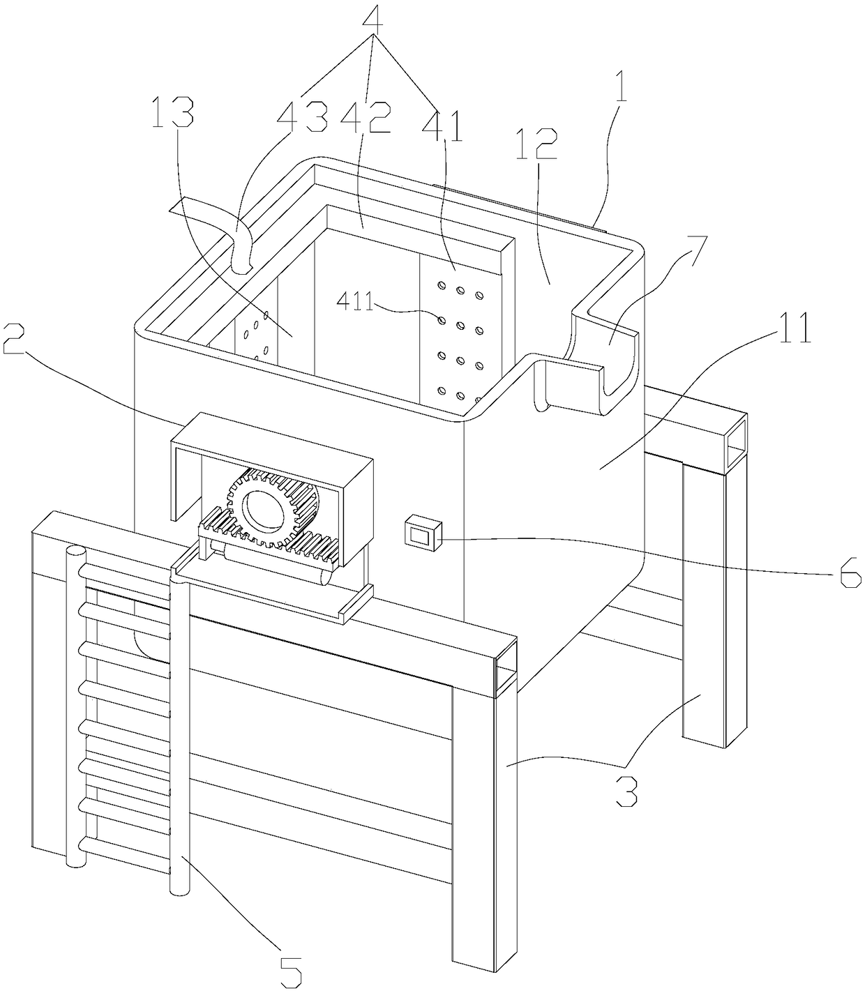 Oxygen-enriched side blowing smelting converter