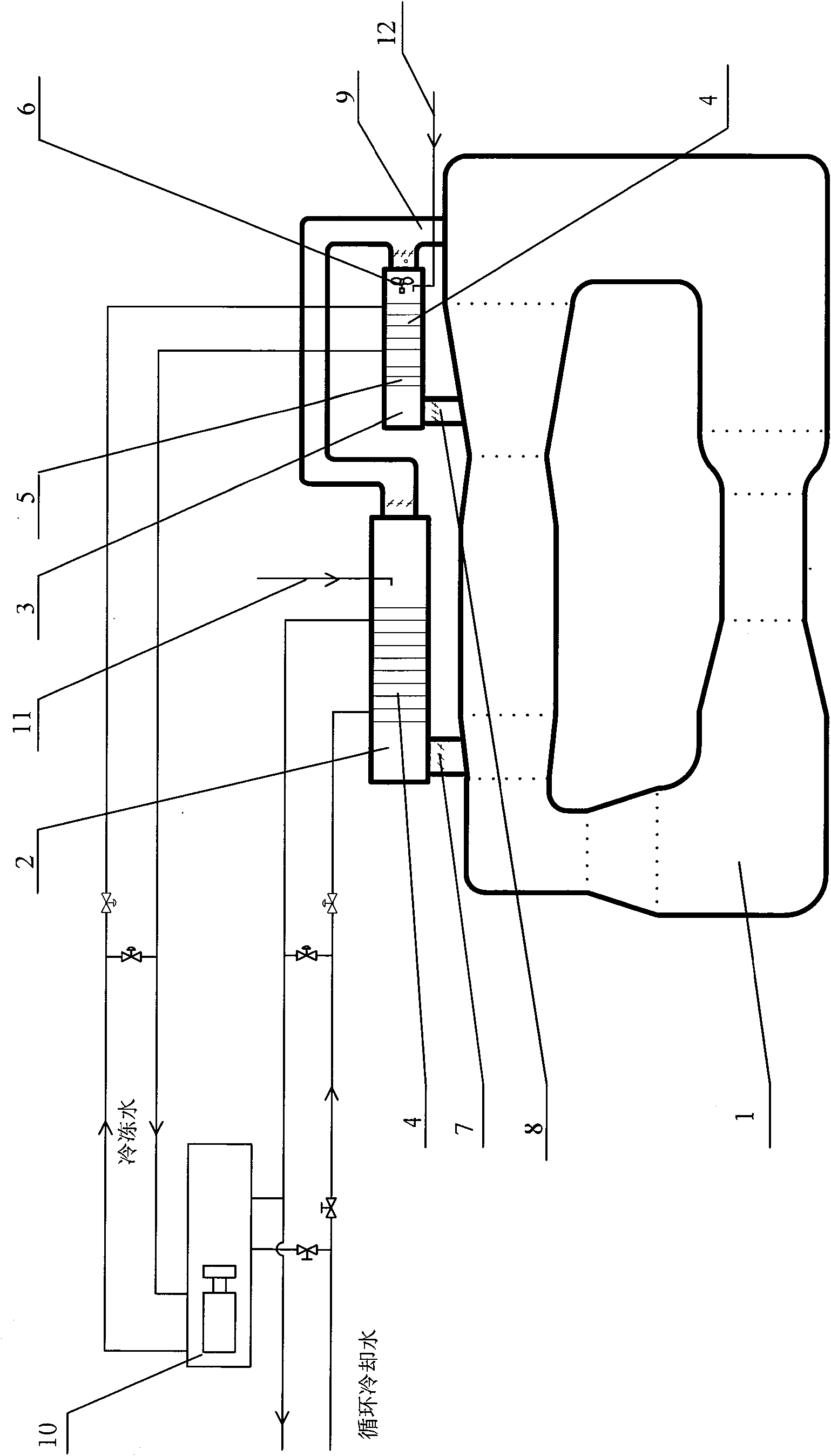 Temperature adjusting system of integrated sand-blowing dust-blowing environment simulation system and method thereof