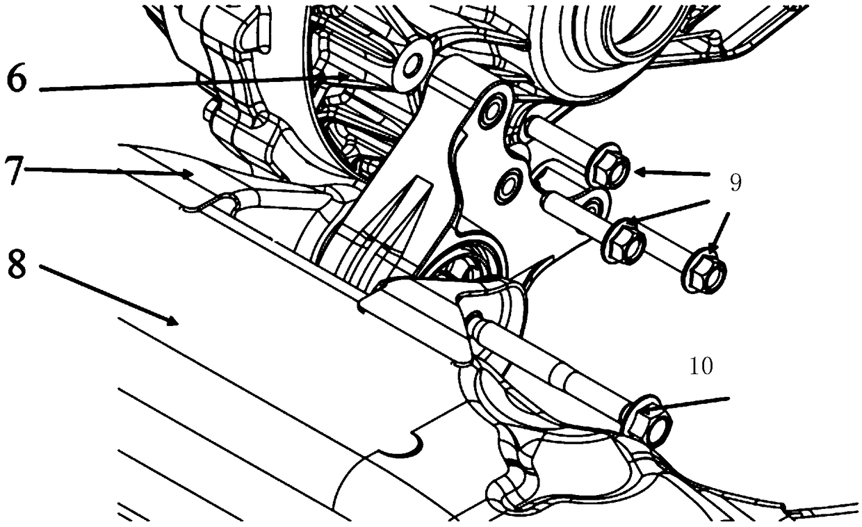 Suspension device for driving motor and electric vehicle with suspension device