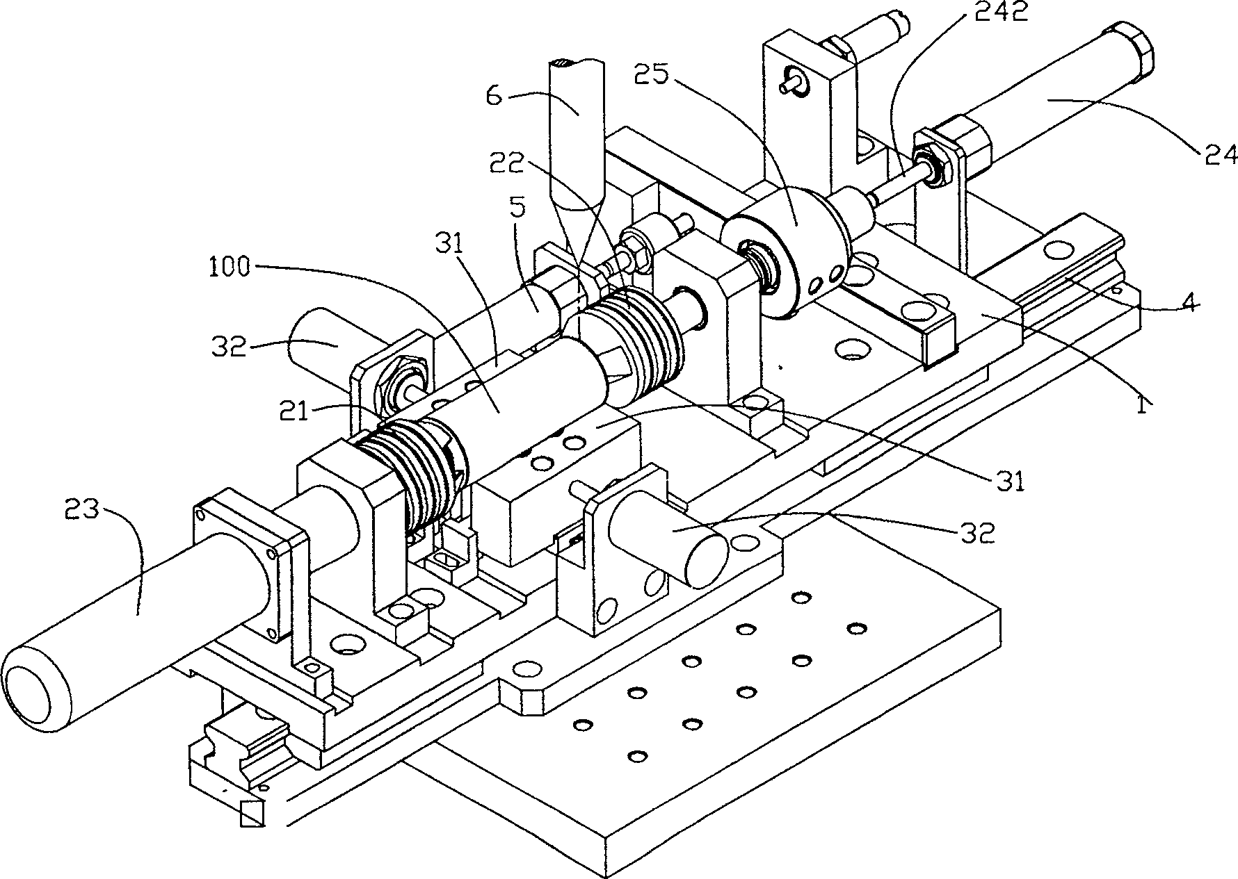 Cylinder battery casing laser welding fixture