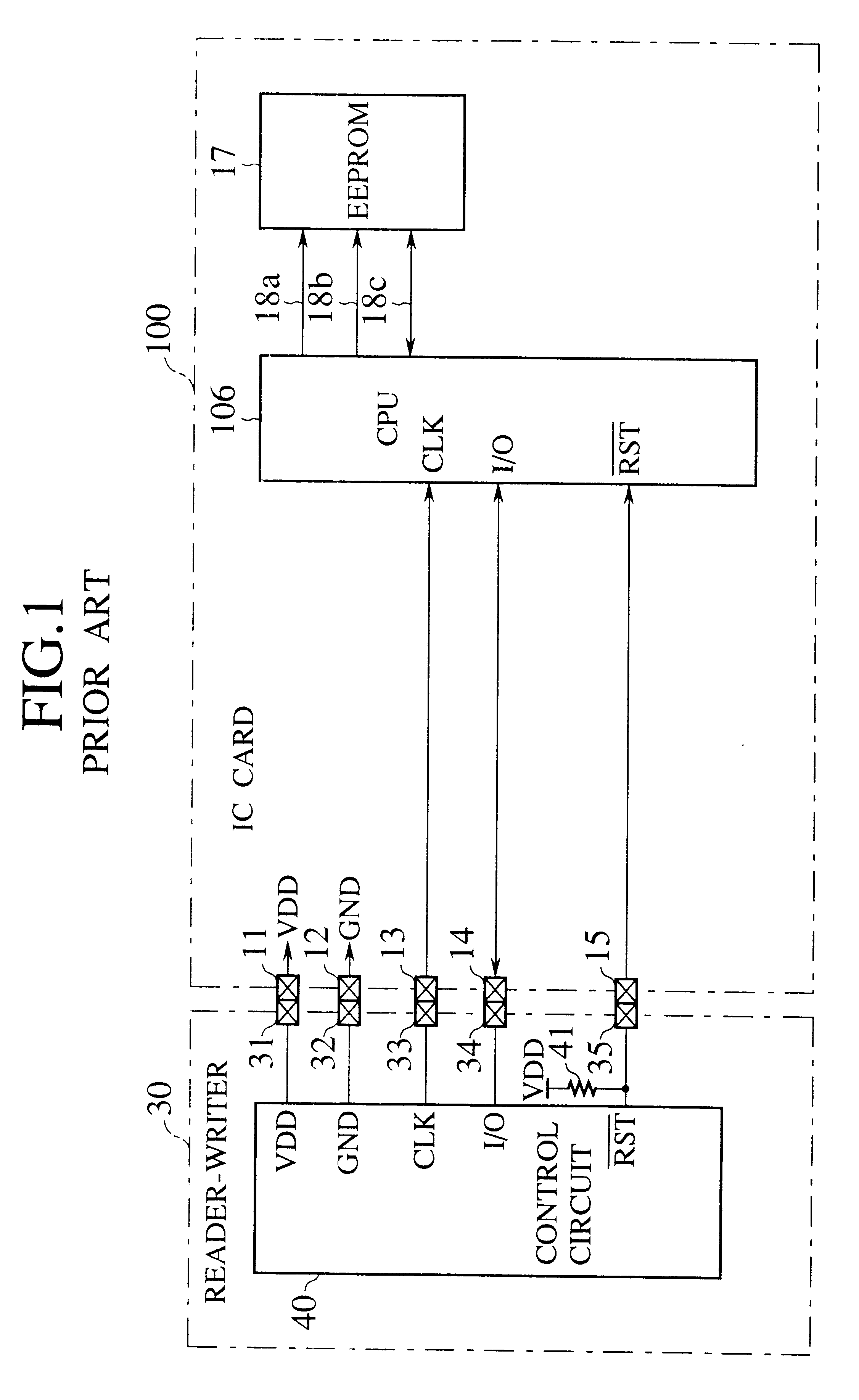 Terminal contact-type IC card having terminal contact fault detector, IC card system using the IC card, and IC for the IC card