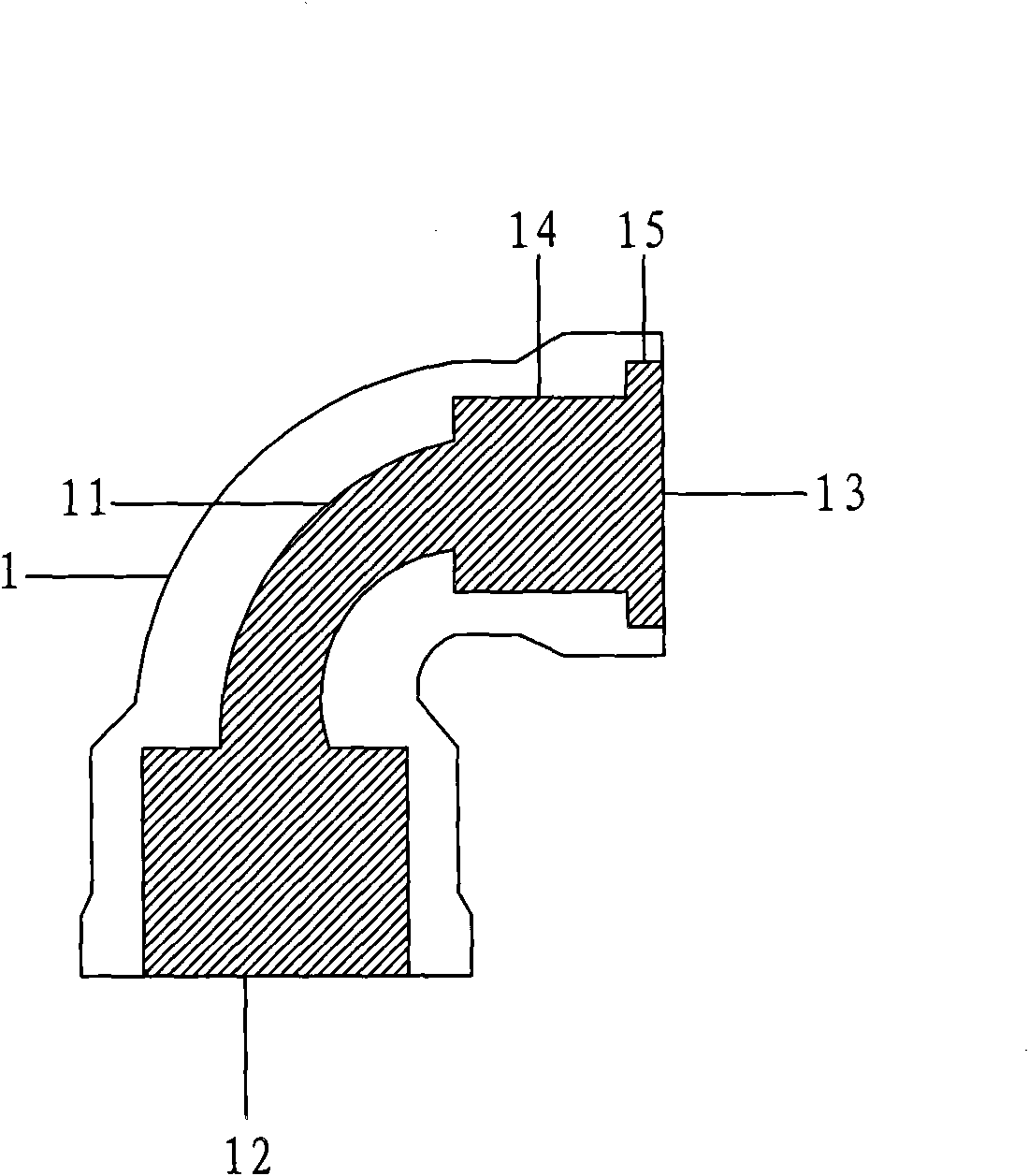 Claw pressing type connecting piece of stainless steel pipeline