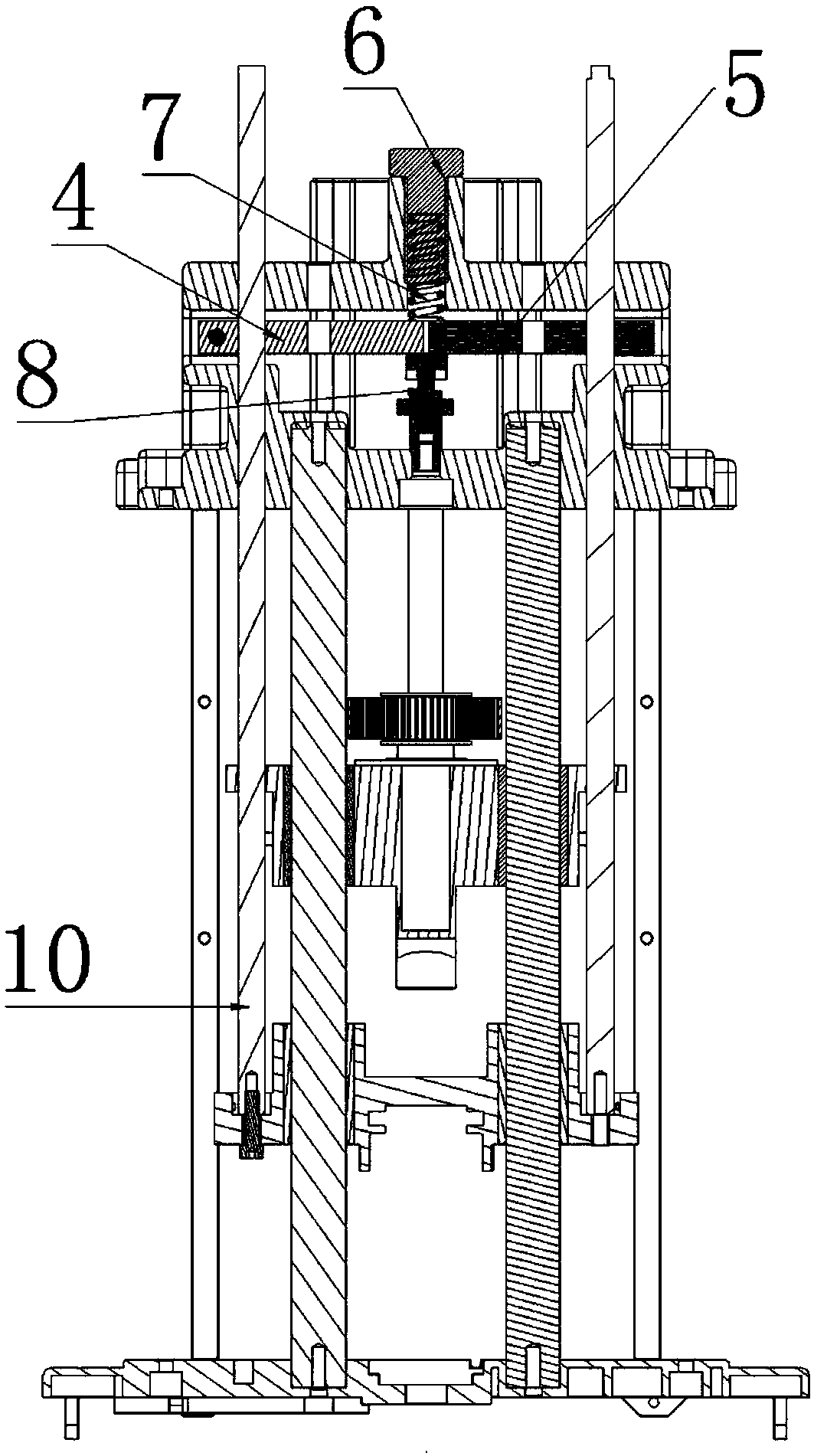 Paper pressing table locking mechanism of binding machine
