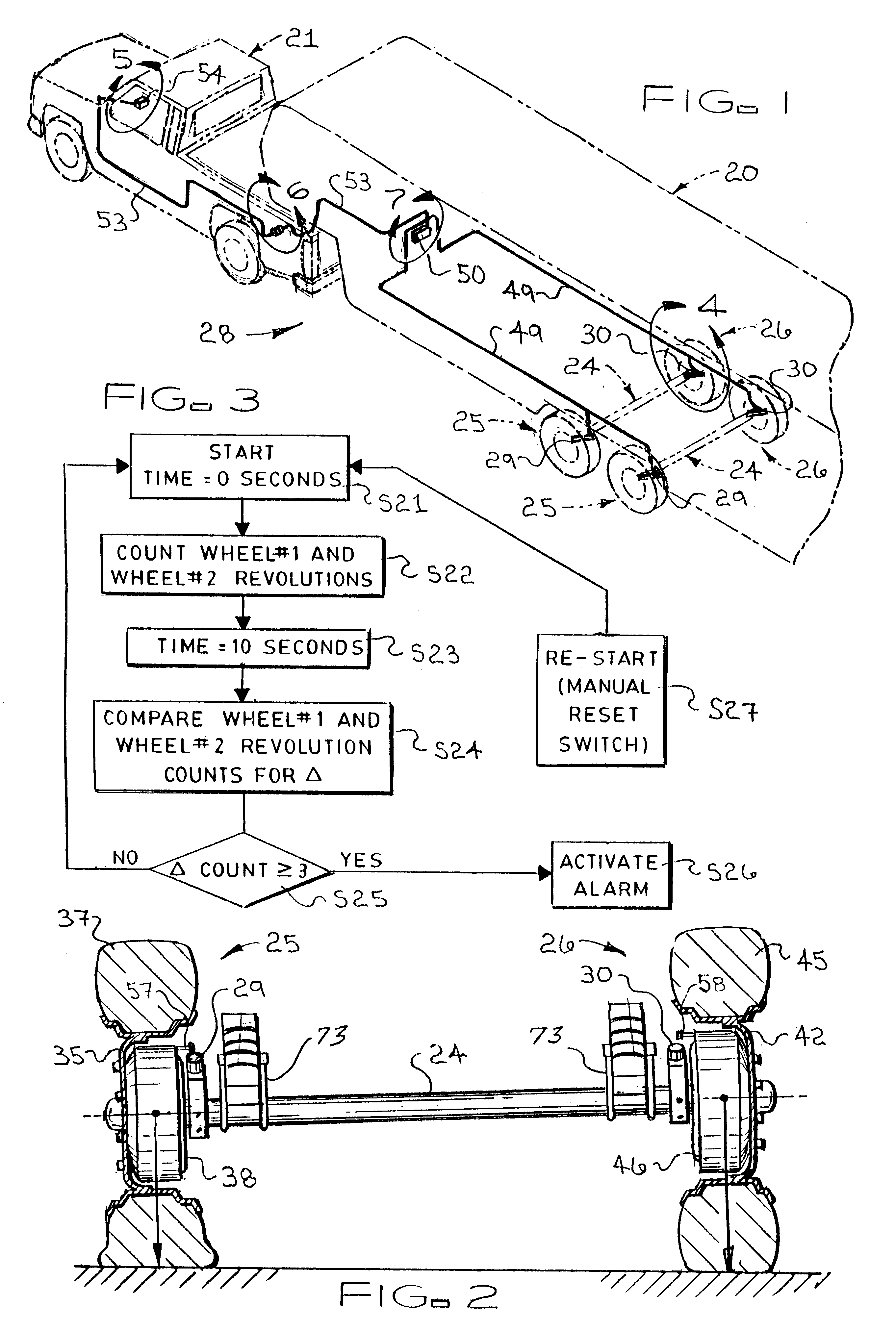 Trailer tire pressure-monitoring system