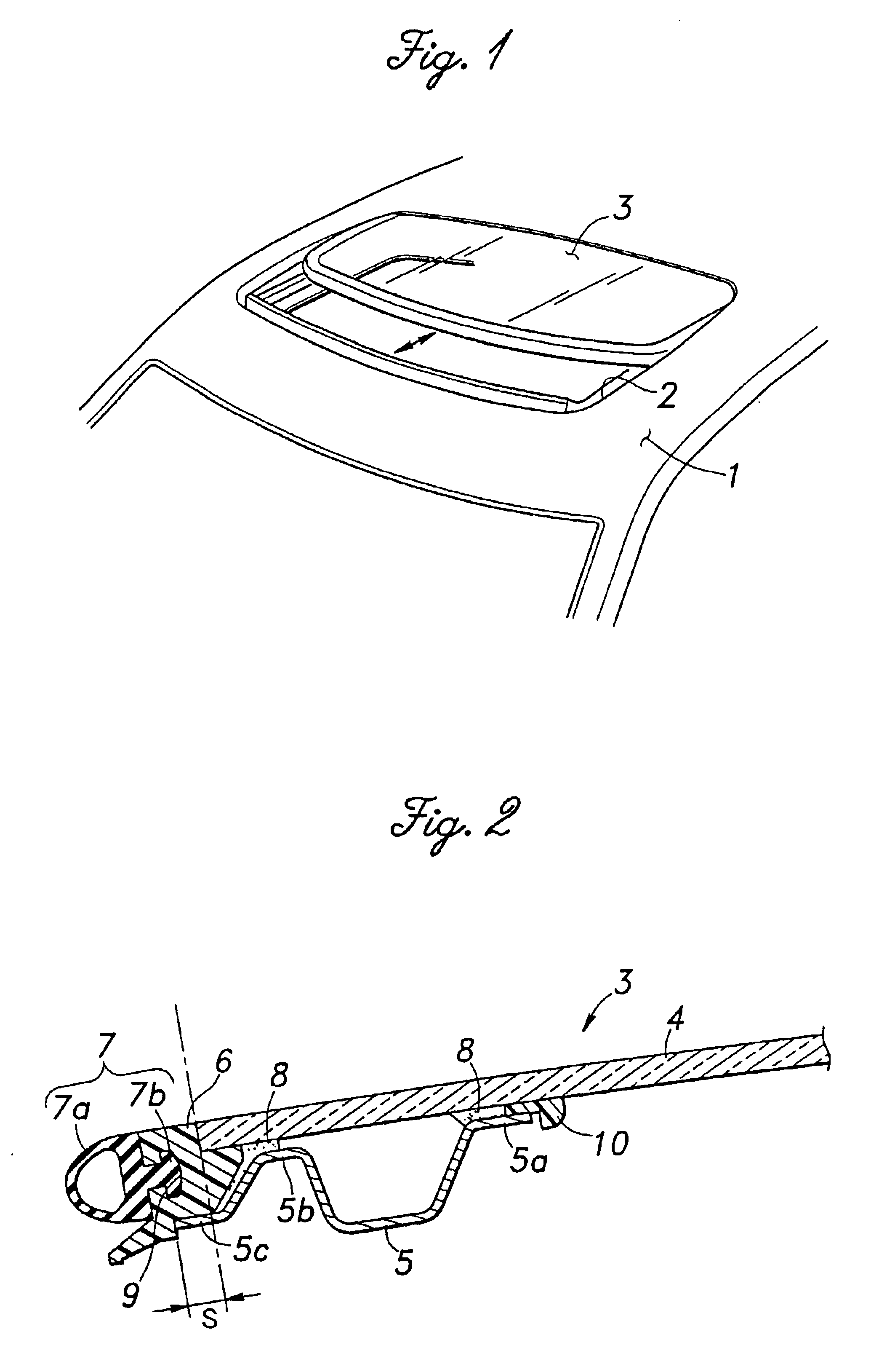 Glass panel arrangement for automotive sun roof systems