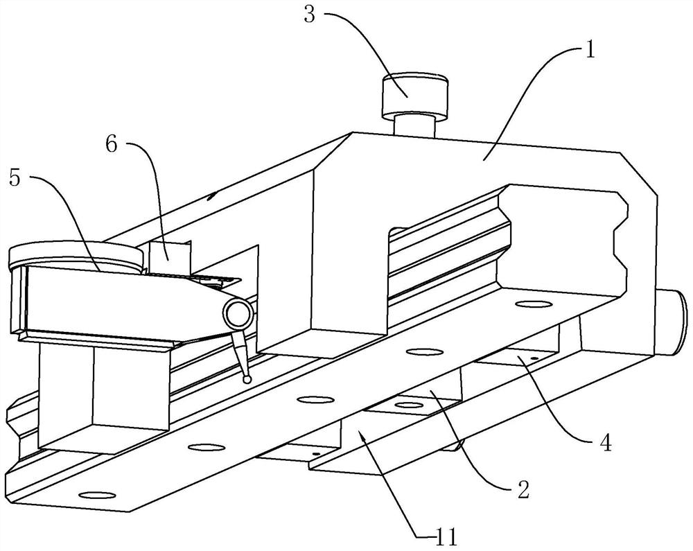 A high-precision guide rail correction device