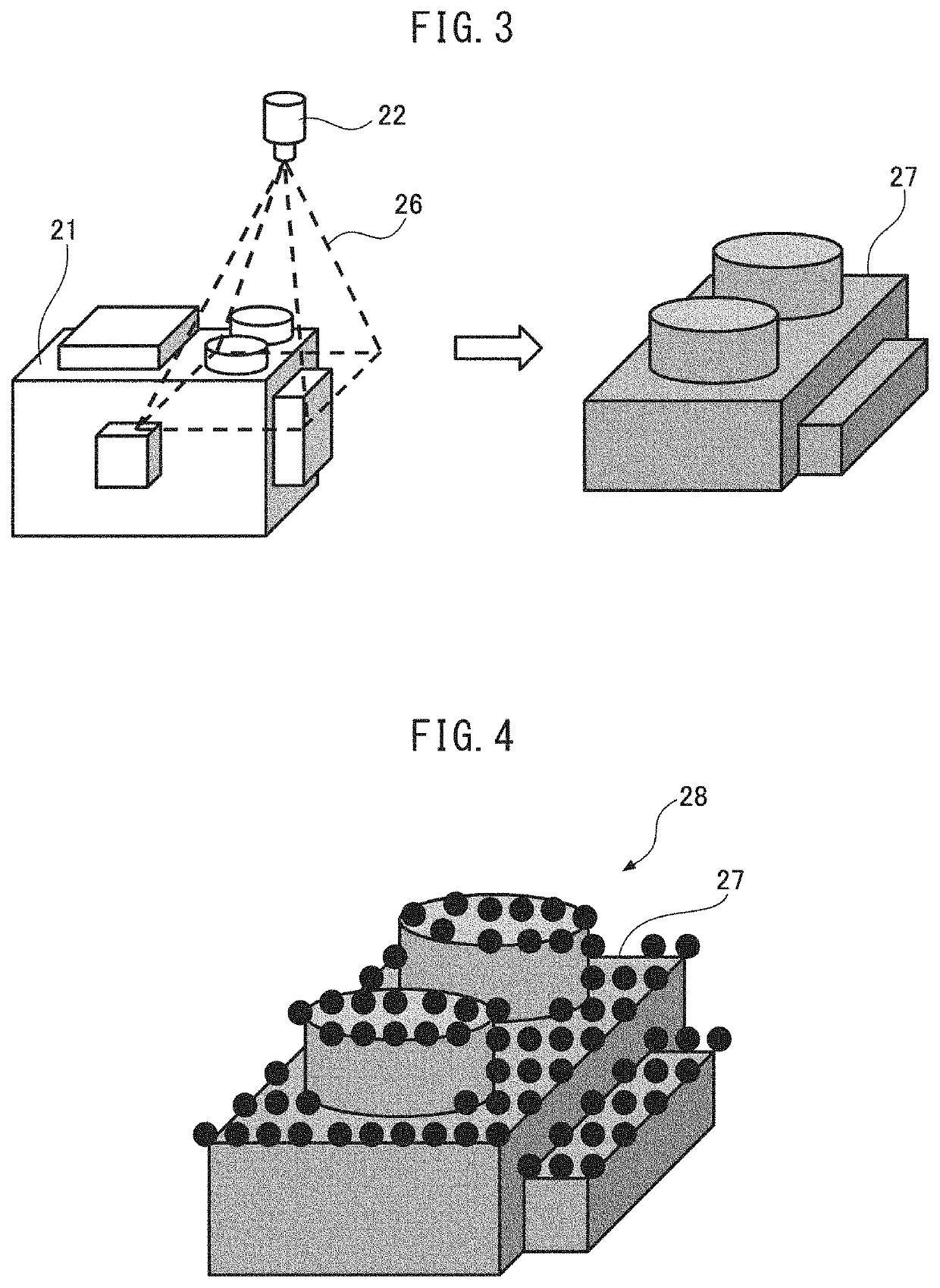 Three-dimensional data generation device and robot control system