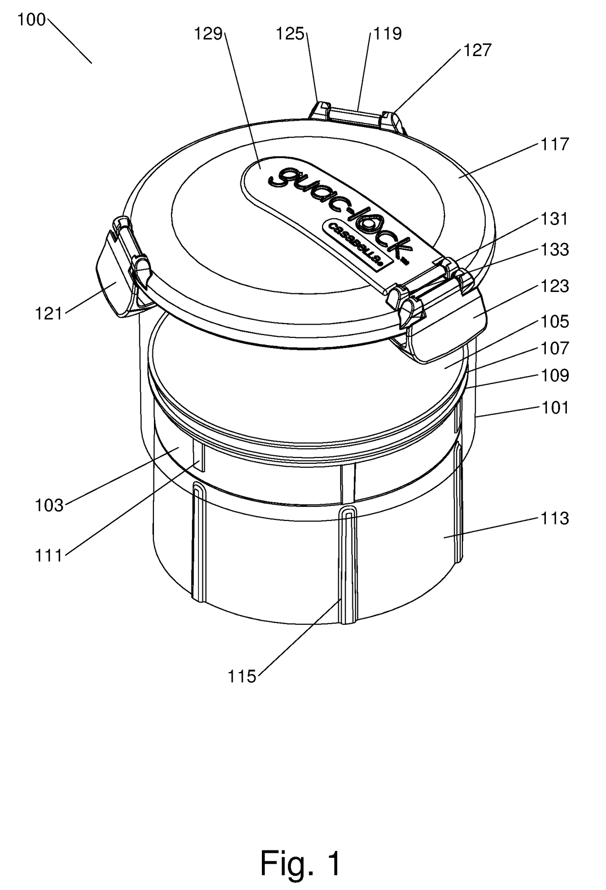 Freshness preserving food container